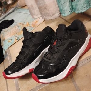 Jordan Black and Red Sneakers